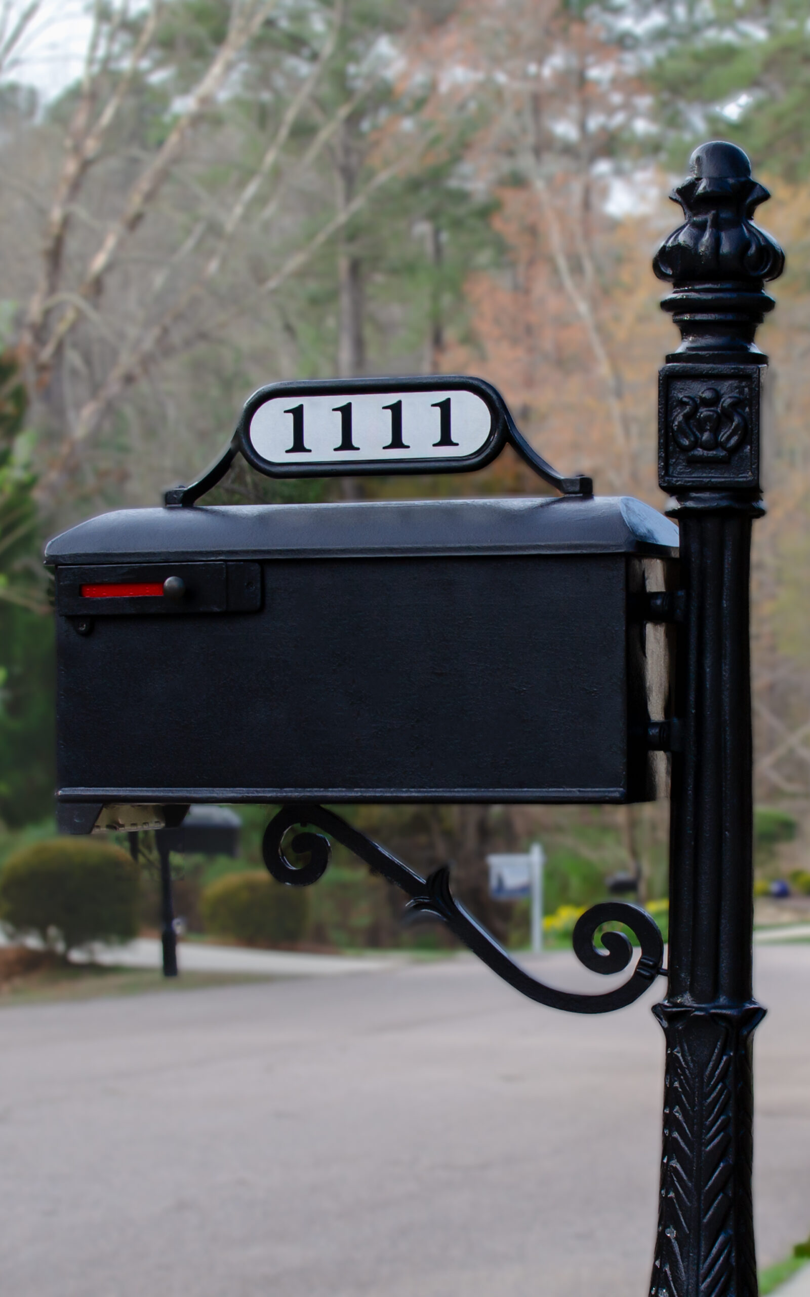 freshly painted mailbox vertical